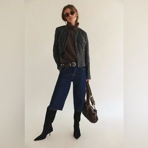 NWT Free People We The Free Jam Session relaxed Capri in Rinse